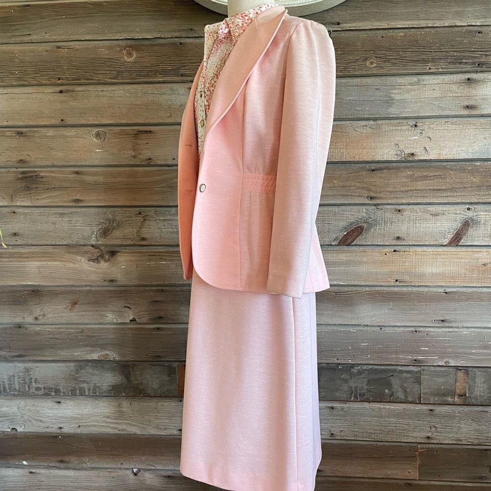 Vintage 60s/70s Julie Miller Dress Jacket and Sleeveless Dress Size 12/13 - Picture 4 of 16